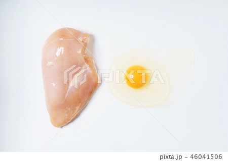 raw chicken meat and egg raw chicken meat and egg 46041506