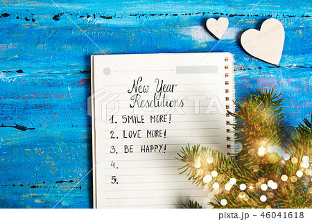 Christmas decorations with fir tree and copy space 46041618