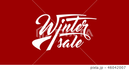 Winter sale calligraphic text Winter sale calligraphic text 46042007