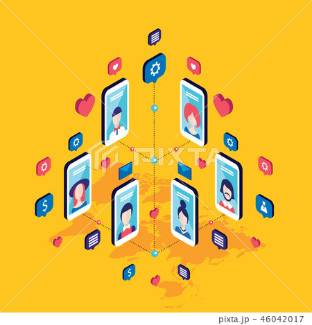 Social network and technology concept Social network and technology concept 46042017