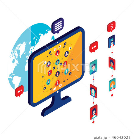 Social network and technology concept Social network and technology concept 46042022