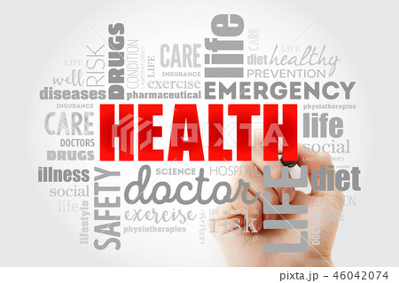 HEALTH word cloud collage with marker HEALTH word cloud collage with marker 46042074