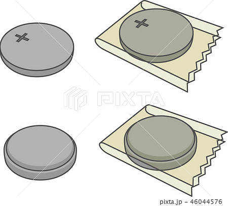 ボタン電池のイラスト素材