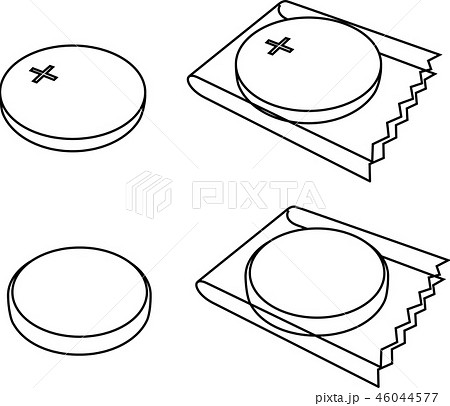 ボタン電池のイラスト素材