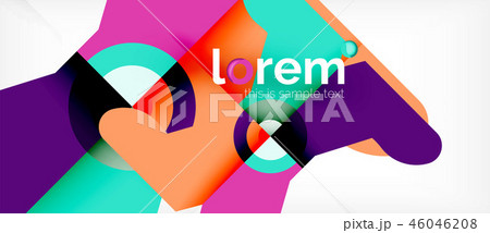 Abstract round elements composition background, organic design 46046208