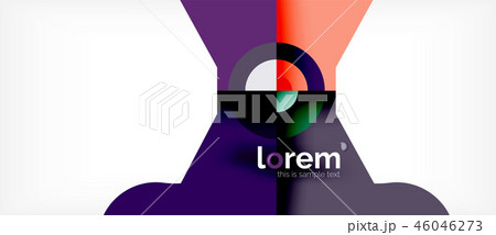 Abstract round elements composition background, organic design 46046273