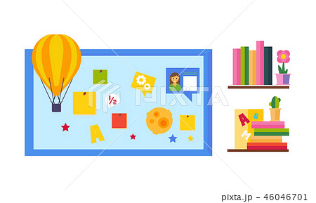 Elearning, online education process vector Illustration, web design illustration 46046701