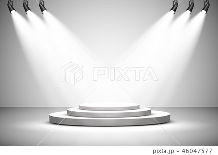 Vector Spotlights. Scene. Light Effects Podium. 46047577