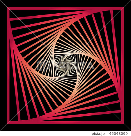 Inward concentric  rotating, spirally squares  46048099