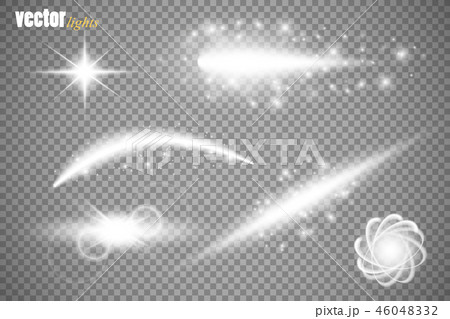 Set of glow light effect stars bursts. Set of glow light effect stars bursts. 46048332