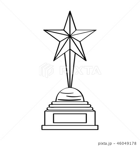 Star shape golden trophy icon 46049178