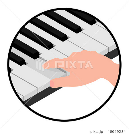Isometric logo hands pianist. Isometric logo hands pianist. 46049284