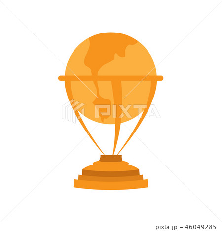 Earth globe shape golden trophy 46049285
