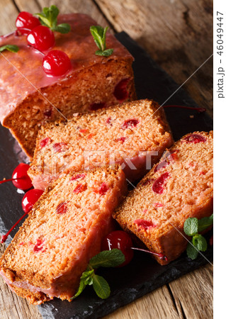 festive sweet bread with maraschino cherries festive sweet bread with maraschino cherries 46049447