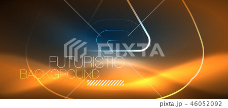 Neon glowing techno lines, hi-tech futuristic abstract background template with geometric shapes Neon glowing techno lines, hi-tech futuristic abstract background template with geometric shapes 46052092