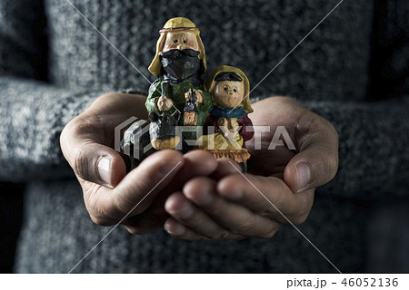 the holy family in the hands of a man the holy family in the hands of a man 46052136
