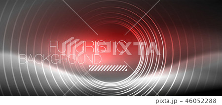 Neon circles abstract background, shiny lines Neon circles abstract background, shiny lines 46052288