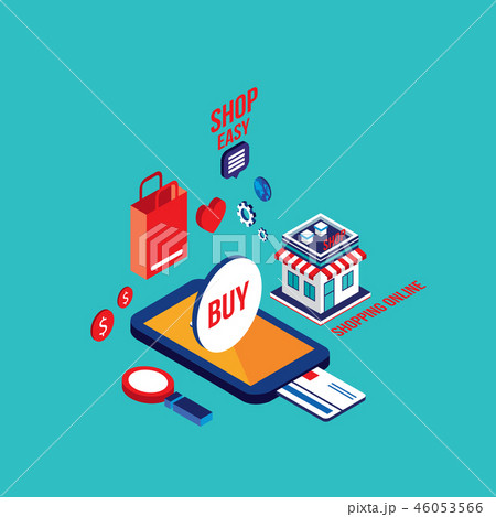 Mobile payment Online shopping e-commerce concept  46053566