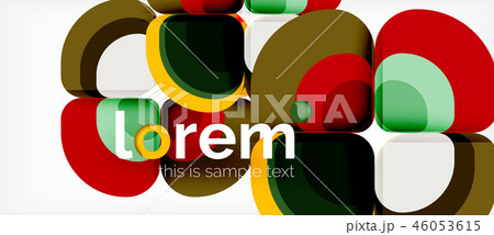 Round triangles geometric shapes composition Round triangles geometric shapes composition 46053615
