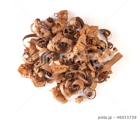 Curled wooden shavings 46053739