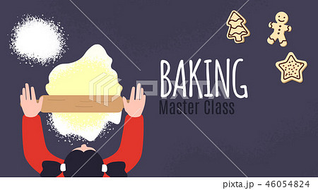 Backing master class flyer design. Ginger cookies Backing master class flyer design. Ginger cookies 46054824