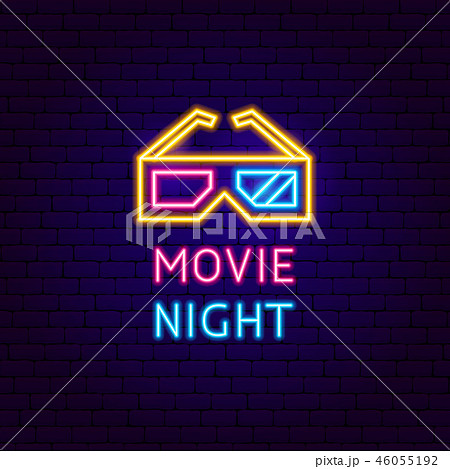 Movie Night Neon Label Movie Night Neon Label 46055192