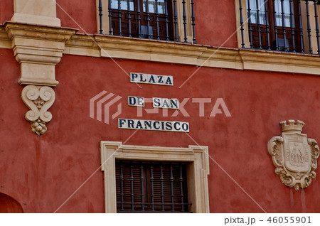 Historic buildings Seville, Spain. Statue. Marble. 46055901