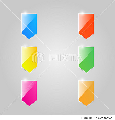 Colored shiny glass flags  . 46056252
