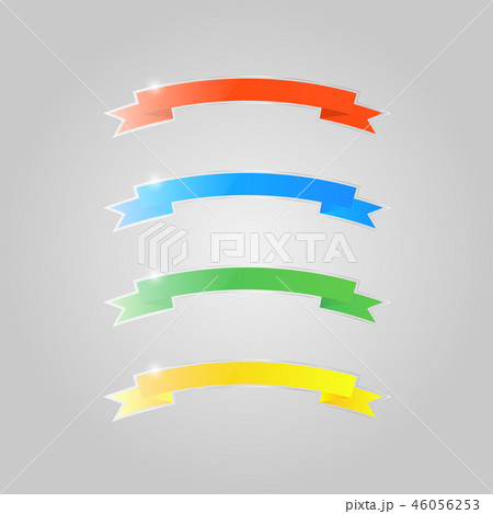 Colored shiny glass ribbons . 46056253