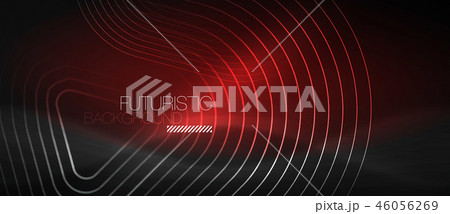 Dark black abstract background with neon colors and lines 46056269