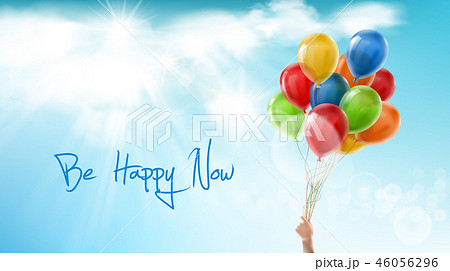Be happy now, motivational positive banner Be happy now, motivational positive banner 46056296
