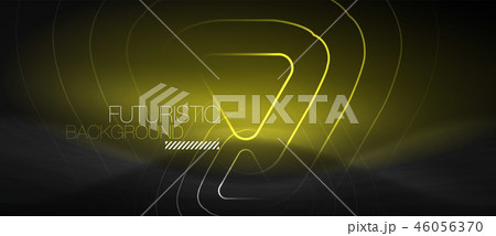 Dark black abstract background with neon colors and lines Dark black abstract background with neon colors and lines 46056370