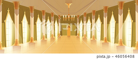 Ballroom hall with chandelier illustration 46056408