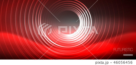 Neon circles abstract background, shiny lines 46056456