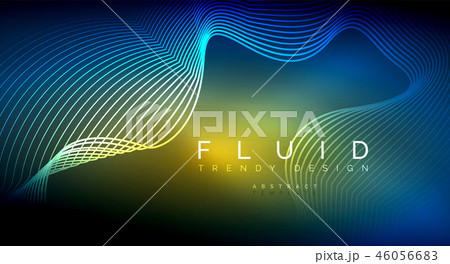 Digital flowing wave particles abstract background 46056683