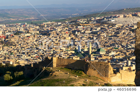 Aerial view on Medina in Fes, Morocco Aerial view on Medina in Fes, Morocco 46056696