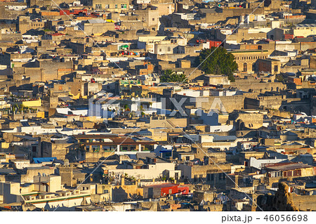 Aerial view of old Medina in Fes Morocco 46056698