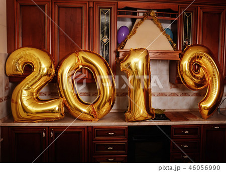 New 2019 Year is coming. Group of cheerful  46056990