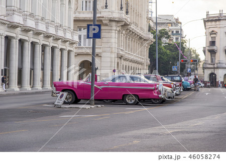 Havana, Cuba. Colorful classic 1950's cars Havana, Cuba. Colorful classic 1950's cars 46058274