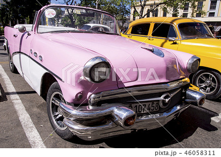 Havana, Cuba. Colorful classic 1950's cars Havana, Cuba. Colorful classic 1950's cars 46058311