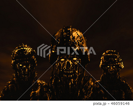 Three soldiers zombies in helmets Three soldiers zombies in helmets 46059146
