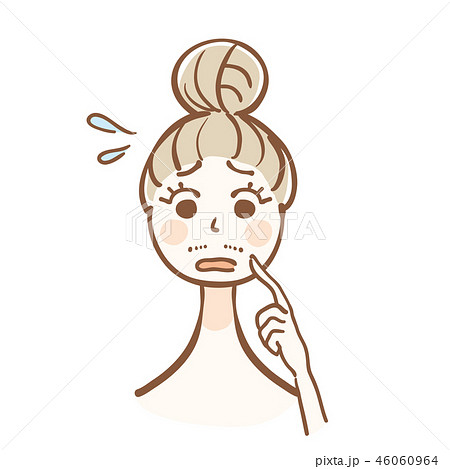 口ひげに悩む女性 46060964