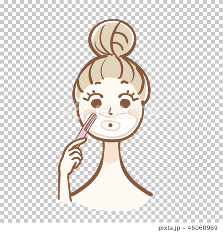 シェービングする女性のイラスト素材