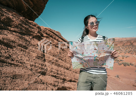 Hiking woman at Grand Canyon USA travel Hiking woman at Grand Canyon USA travel 46061205