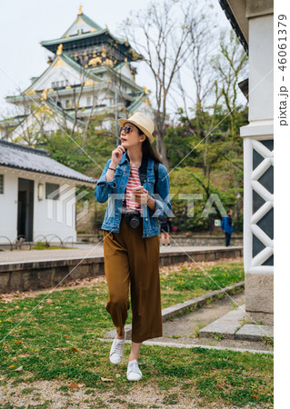 tourist searching on online map app 46061379