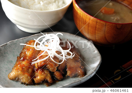 秋刀魚の蒲焼き定食(湯気あり) 秋刀魚の蒲焼き定食(湯気あり) 46061461