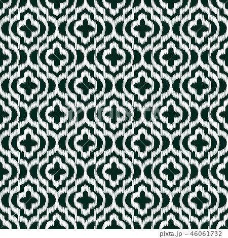Quatrefoil ikat contour seamless line  pattern. 46061732