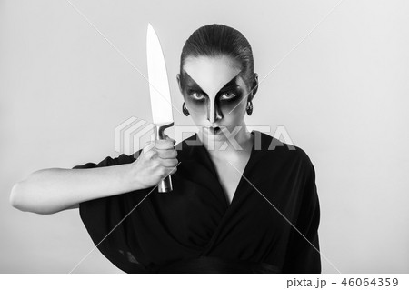 woman with knife woman with knife 46064359