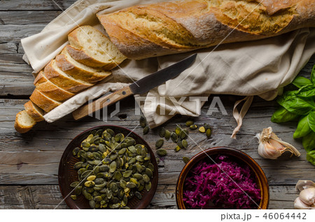 Fresh baguette delish crispy Fresh baguette delish crispy 46064442