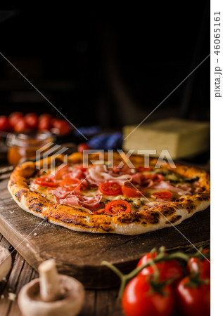 Rustic old style vintage pizza 46065161